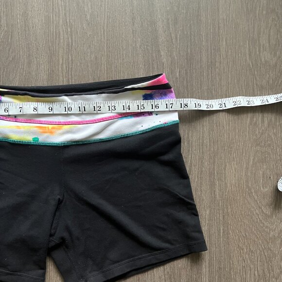 Lululemon Black Shorts with Wide Pattern Waistband - Picture 3 of 7